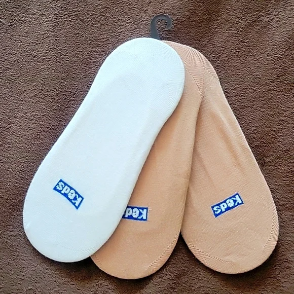 NWOT KEDS Cotton Silicone No-Slip Heel Grip Socks - Picture 2 of 2